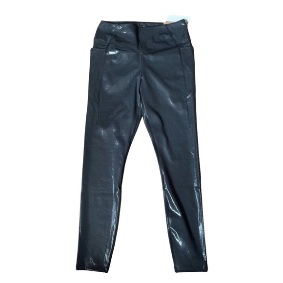 Victoria's Secret PINK Ultimate V High Waist Legging In Black Shine Size:M4-6NWT - Picture 4 of 16